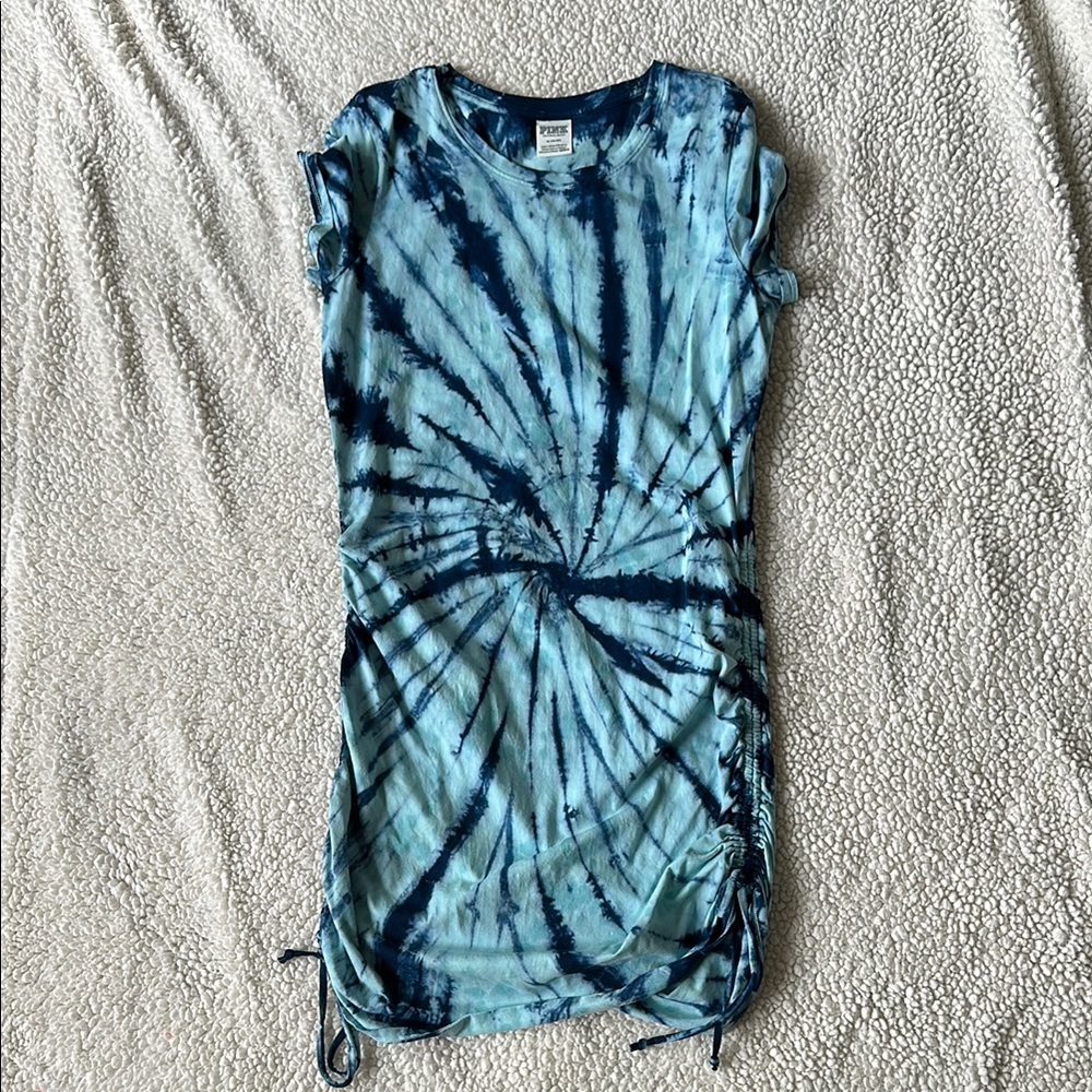 Victorias Secret PINK Tee Shirt Dress Tie Dye Size Medium
